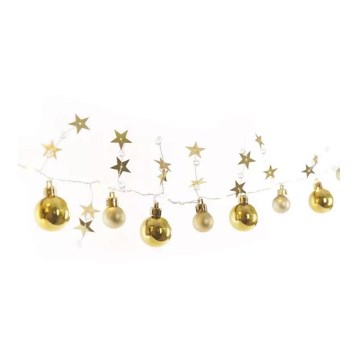 LED-ljusslinga 20 LED, batteridriven (2×AA), 2,2 m, varmvit