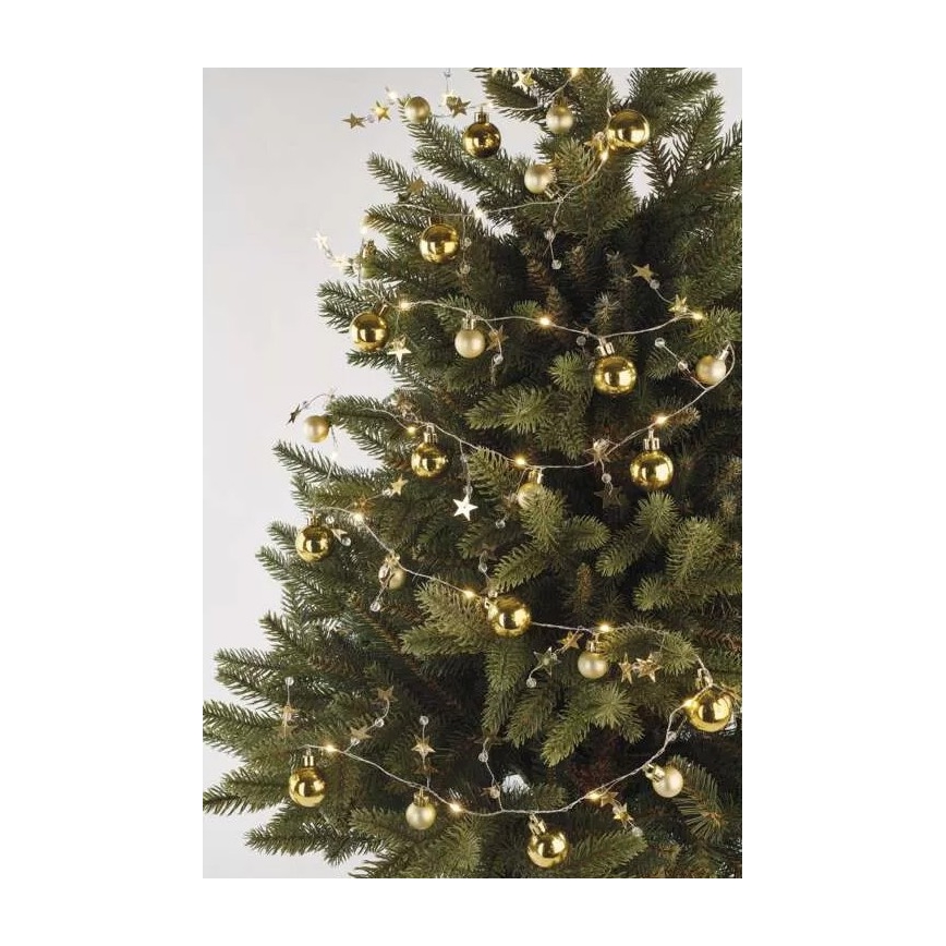 LED-ljusslinga 20 LED, batteridriven (2×AA), 2,2 m, varmvit