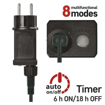 LED-ljusslinga 200 LED / 8 funktioner, 25 m, IP44, flerfärgad