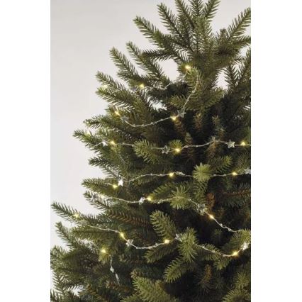 LED-ljusslinga 20xLED/2xAA 2,2 m varmvit