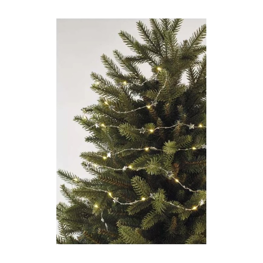 LED-ljusslinga 20xLED/2xAA 2,2 m varmvit