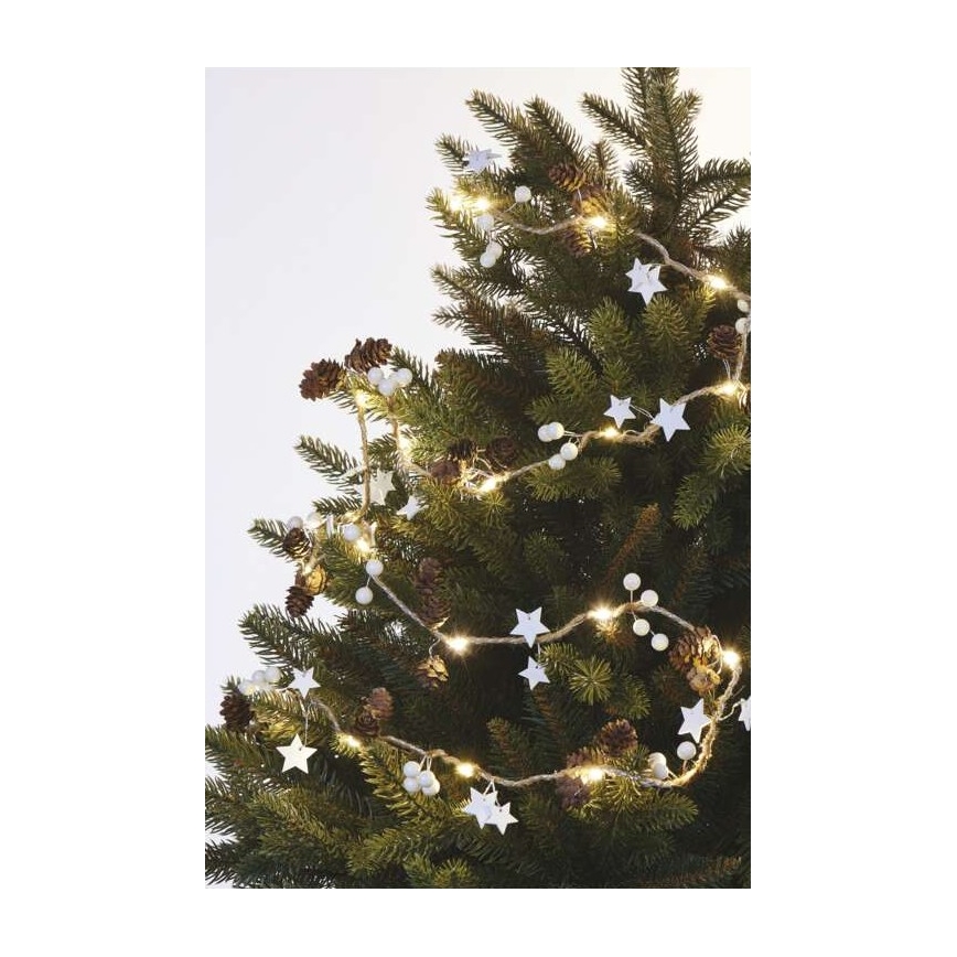 LED-ljusslinga 20xLED/2xAA 2m