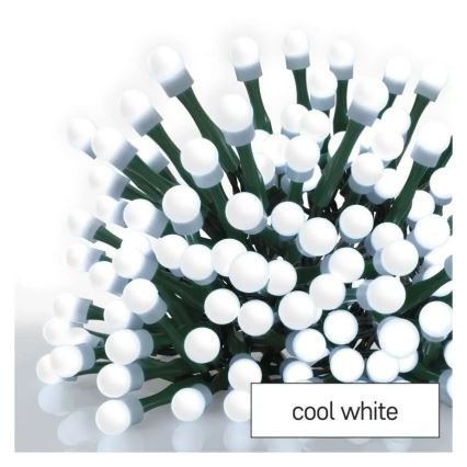 LED-ljusslinga 300 LED, 8 funktioner, 35 m, kallvit