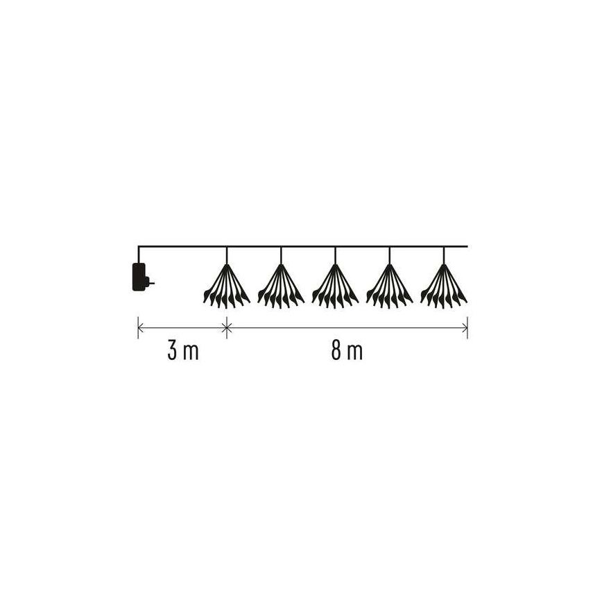 LED-ljusslinga 450 LED/11 m varmvit