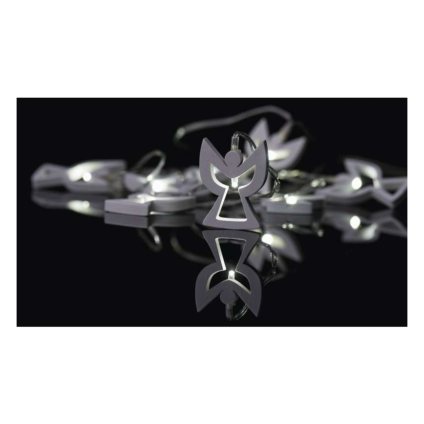 LED ljusslinga CHAIN 10xLED/2xAA 1,85m varmvit