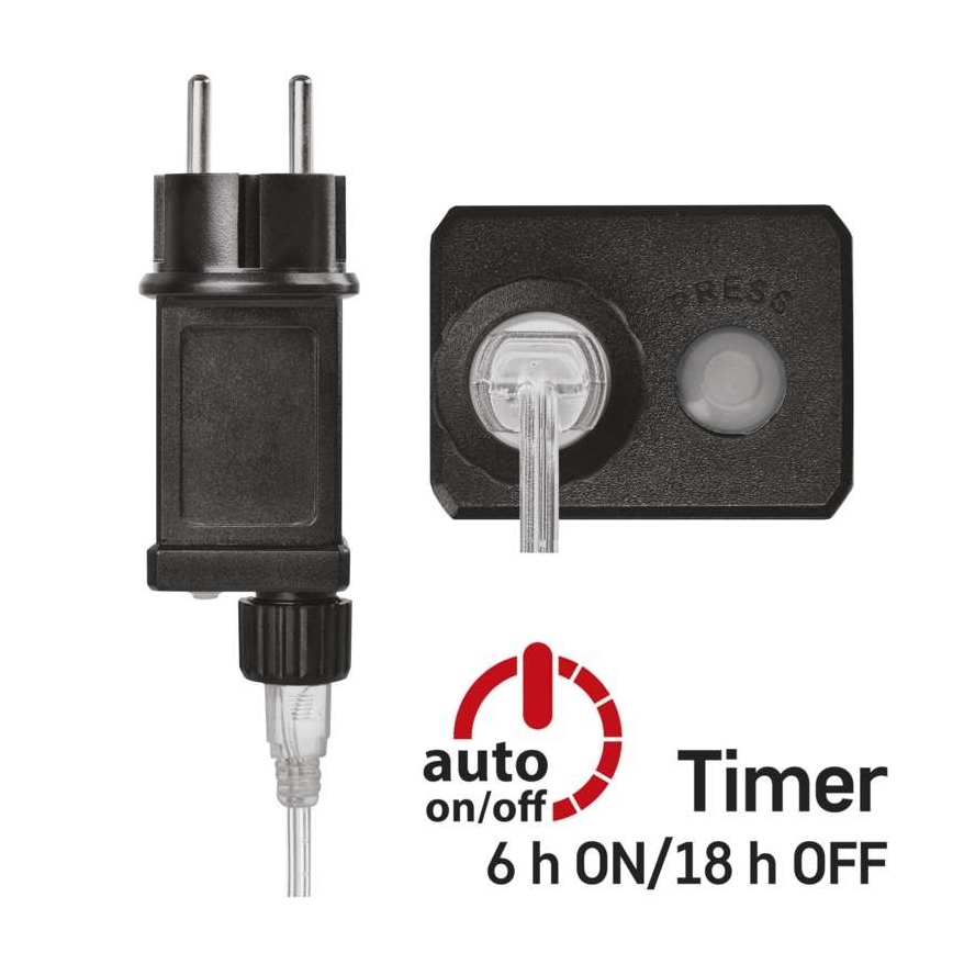 LED-ljusslinga för utomhusbruk, 100×LED/15 m, IP44, varmvit