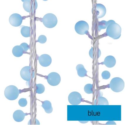 LED-ljusslinga för utomhusbruk 40xLED/9m IP44 blå