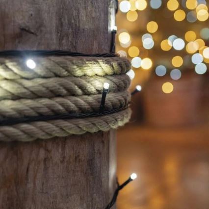 LED ljusslinga för utomhusbruk, 50 LED / 5 m, IP44, kallvit