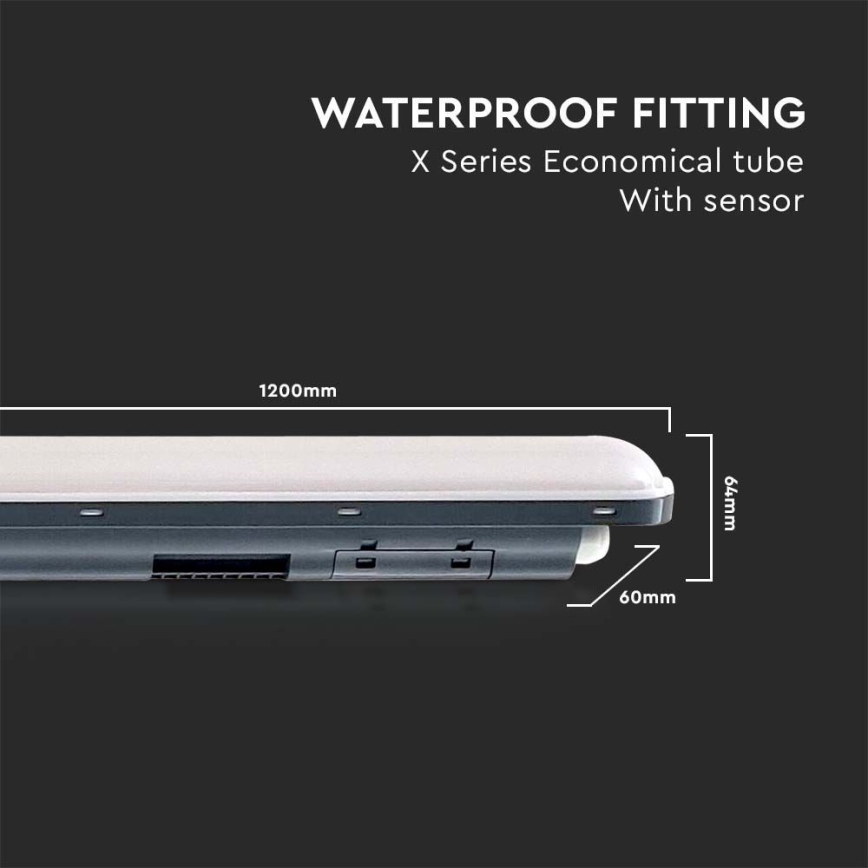 LED lysrör arbetsbelysning med sensor  X-SERIES LED/36W/230V 6500K 120 cm IP65