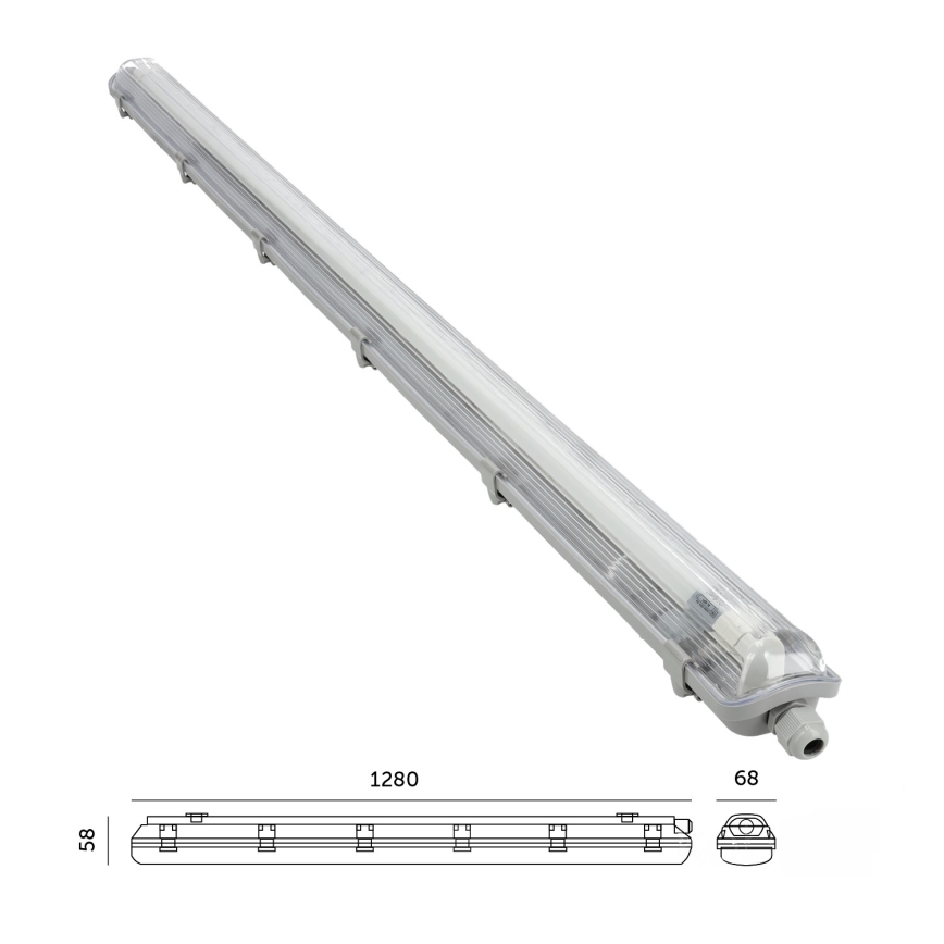 LED lysrör arbetsbelysning T8 1xG13/18W/230V 4000K IP65 128 cm