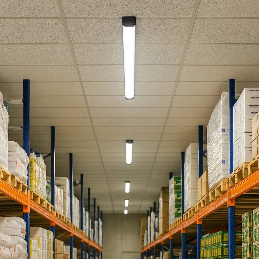 LED-lysrörsarmatur LED/36W/230V 4000K 120 cm svart