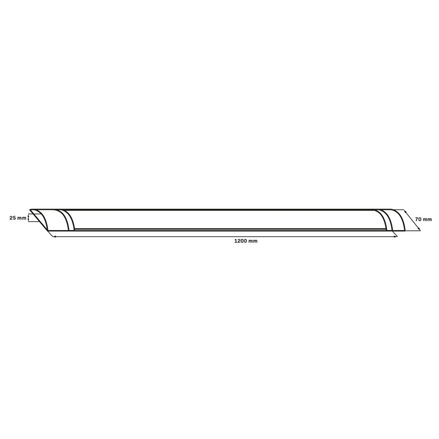 LED-lysrörsarmatur LED/36W/230V 4000K 120 cm svart