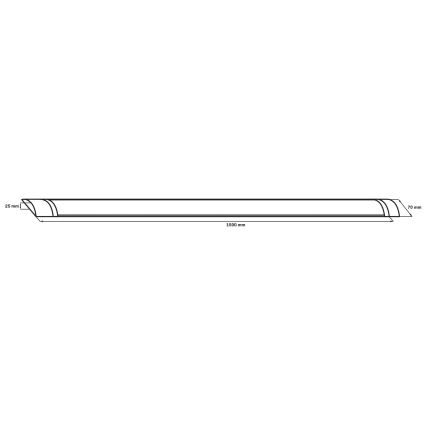 LED-lysrörsarmatur LED/50W/230V 4000K 150 cm svart