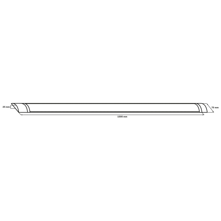 LED-lysrörsarmatur LED/50W/230V 4000K 150 cm svart