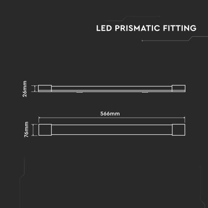 LED Lysrörsbelysning LED/20W/230V 6500K 60 cm vit