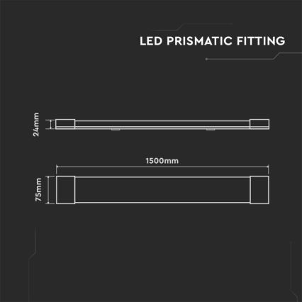 LED Lysrörsbelysning LED/50W/230V 6500K 150 cm vit