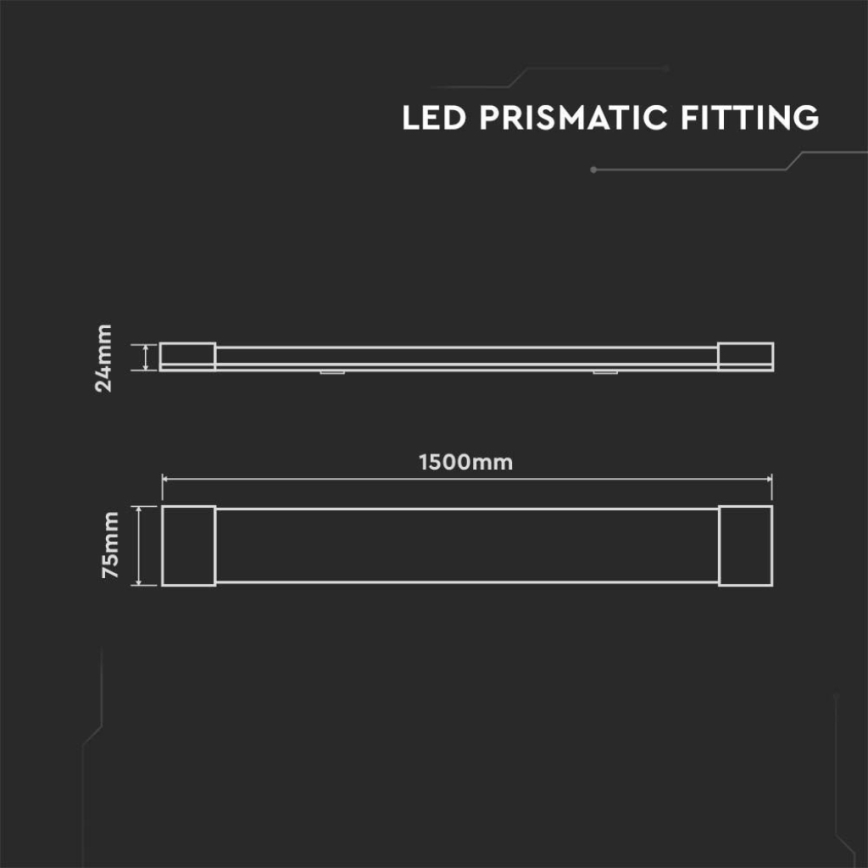 LED Lysrörsbelysning LED/50W/230V 6500K 150 cm vit