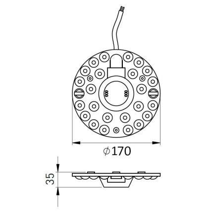 LED-magnetmodul LED/18W/230V Ø 17 cm 2700/3000/4000/5000/6500K