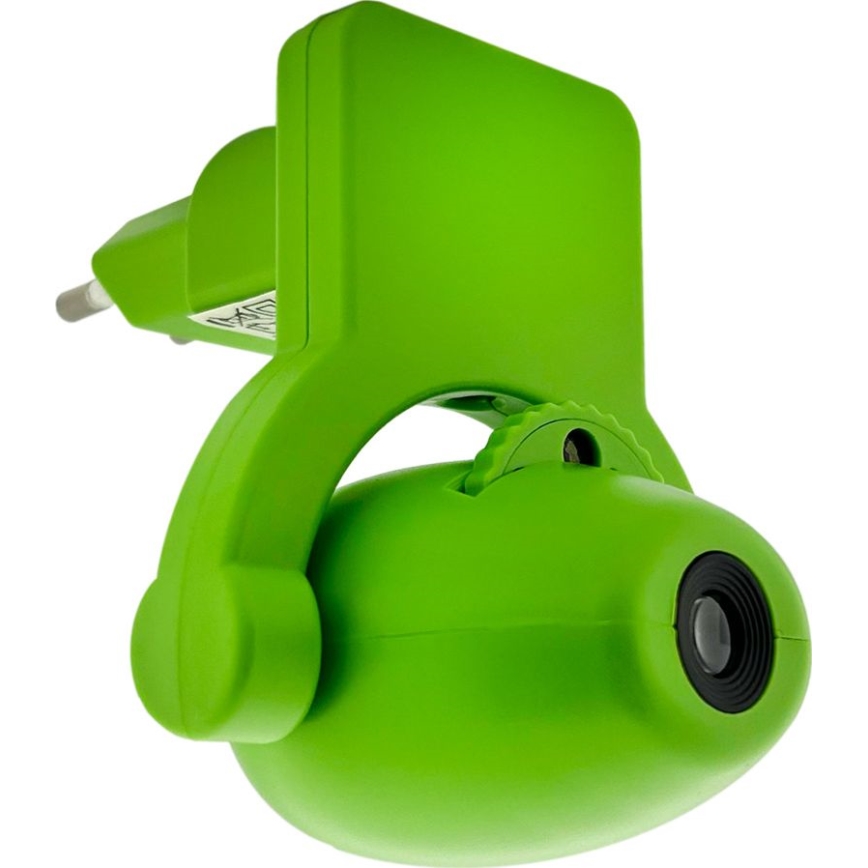 LED nattlampa för barn med projektor LED/0,5W/230V grön