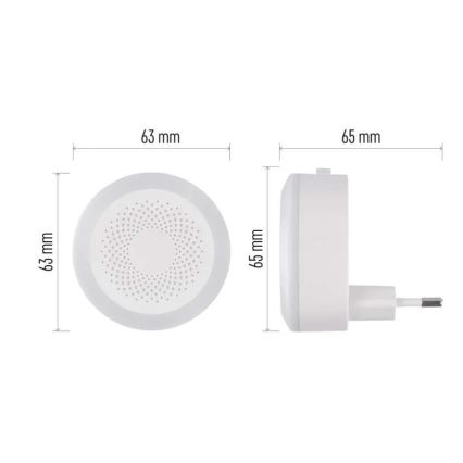 LED nattlampa för vägguttag LED/0,5W/230V