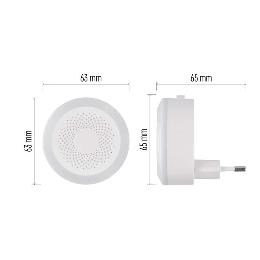 LED nattlampa för vägguttag LED/0,5W/230V