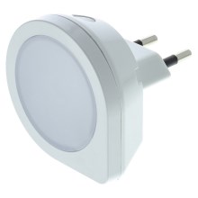 LED Nattlampa med sensor för vägguttag LED/0,4W/230V 3000K vit