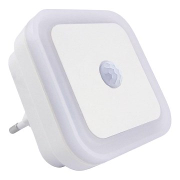 LED-nattlampa med sensor LED/0,5W/230V vit