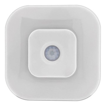 LED-nattlampa med sensor LED/0,5W/4,5V 3xAAA vit