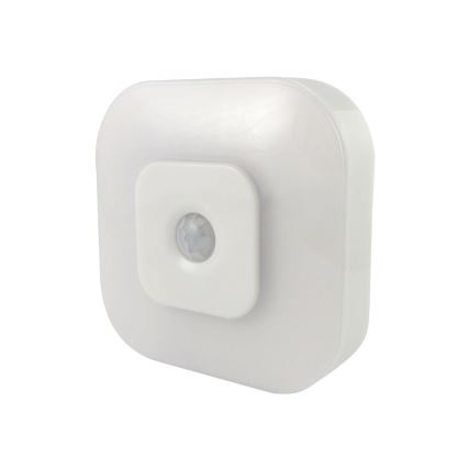 LED-nattlampa med sensor LED/0,5W/4,5V 3xAAA vit