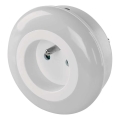 LED-nattlampa med sensor och uttag LED/0,3W/230V