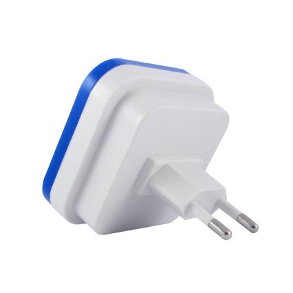 LED nattlampa med skymningssensor LED/0,5W/230V blå