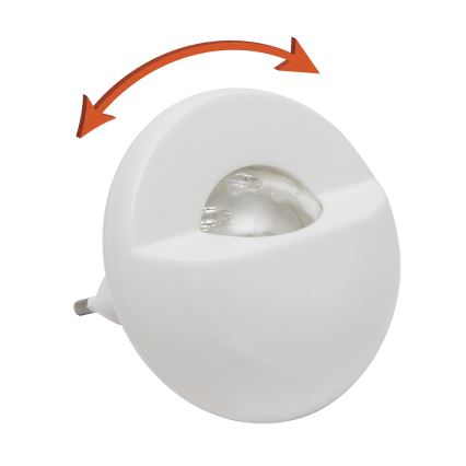 LED navigationslampa med stickkontakt med sensor LED/1W/230V 6000K