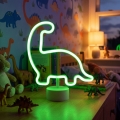 LED-neon bordsdekoration LED/2W/3xAA USB dinosaurie