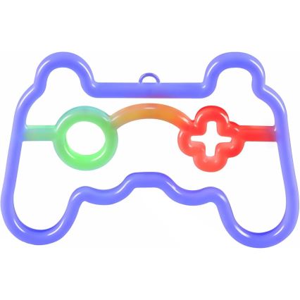 LED Neon väggdekoration GAME LED/3W/3xAA USB blå