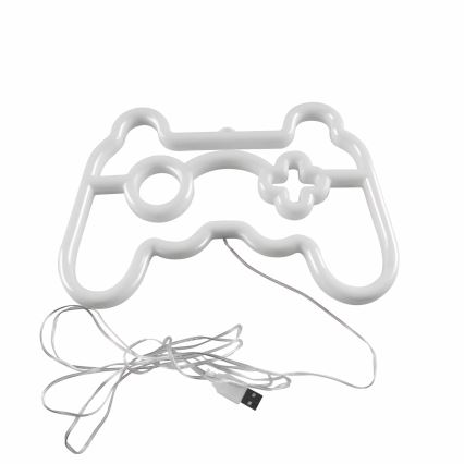 LED Neon väggdekoration GAME LED/3W/3xAA USB blå