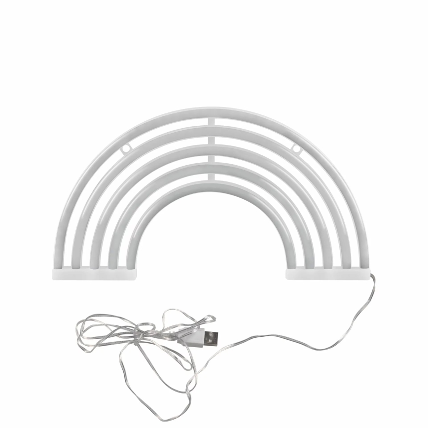 LED Neon väggdekoration RAINBOW LED/3W/3xAA USB Flerfärgad