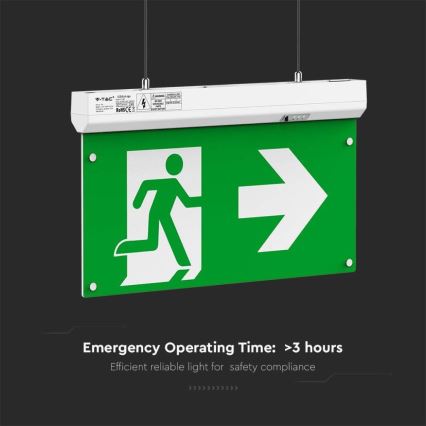 LED nödbelysning EMERGENCY EXIT LED/2,5W/230V 04.01.2001 6000K