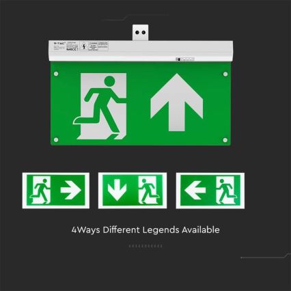 LED nödbelysning EMERGENCY EXIT LED/2,5W/230V 04.01.2001 6000K