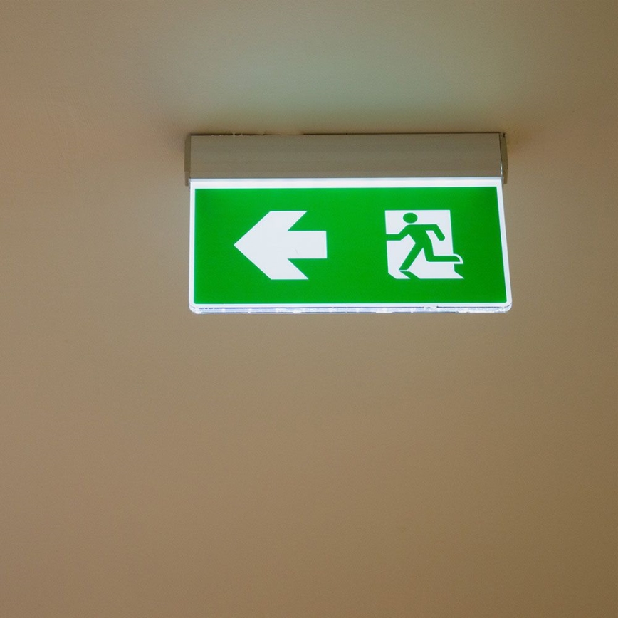 LED nödbelysning EMERGENCY EXIT SAMSUNG CHIP LED/2W/230V 6000K