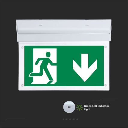 LED nödbelysning EMERGENCY EXIT SAMSUNG CHIP LED/2W/230V 6000K