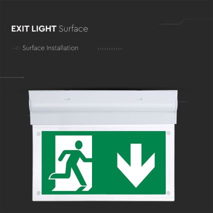 LED nödbelysning EMERGENCY EXIT SAMSUNG CHIP LED/2W/230V 6000K