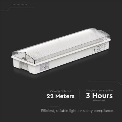 LED nödbelysning EMERGENCY EXIT LED/3W/230V 6400K IP65