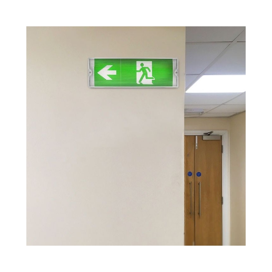 LED Nödljus EMERGENCY EXIT LED/3W/230V IP65 6000K 1200mAh