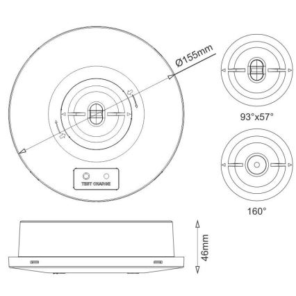 LED Nödbelysning LED/2W/230V 6000K IP65 3200 mAh