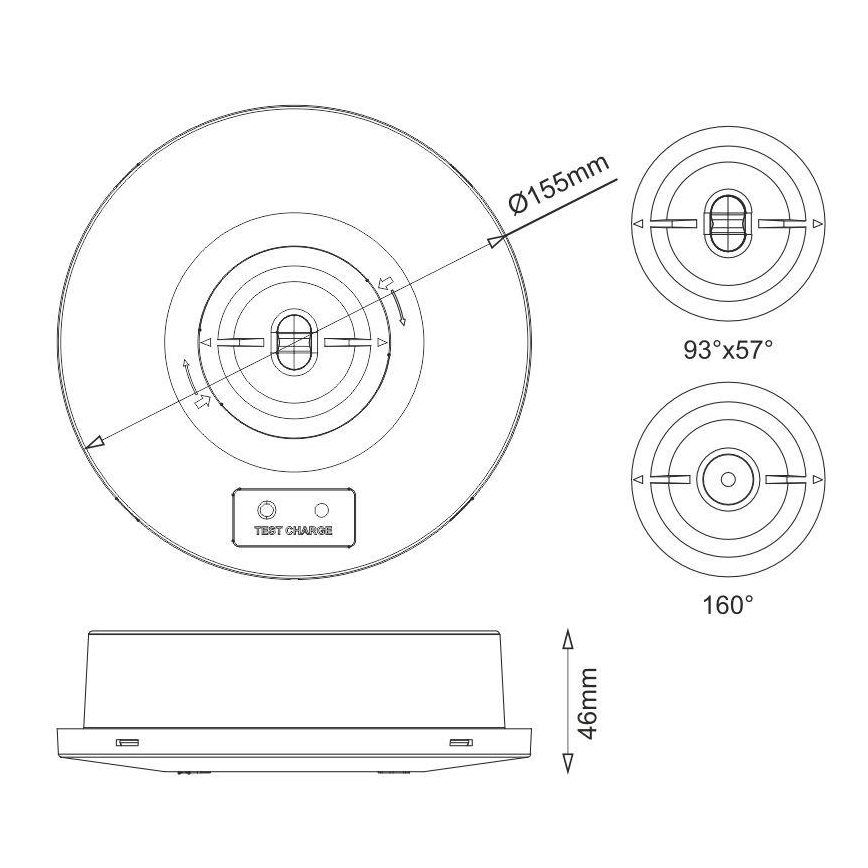 LED Nödbelysning LED/2W/230V 6000K IP65 3200 mAh