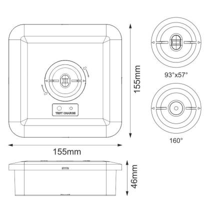 LED Nödbelysning LED/2W/230V 6000K IP65 3200 mAh