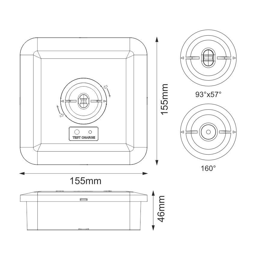 LED Nödbelysning LED/2W/230V 6000K IP65 3200 mAh