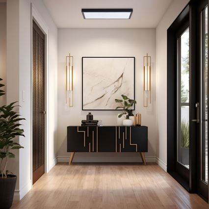 LED panel LED/36W/230V 4000K 30x60 cm svart