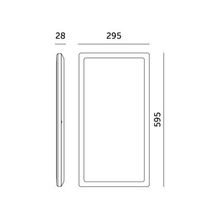 LED Infälld panel NIVERA LED/32W/230V IP54 3000/4000/6000K 29,5x59,5 cm vit