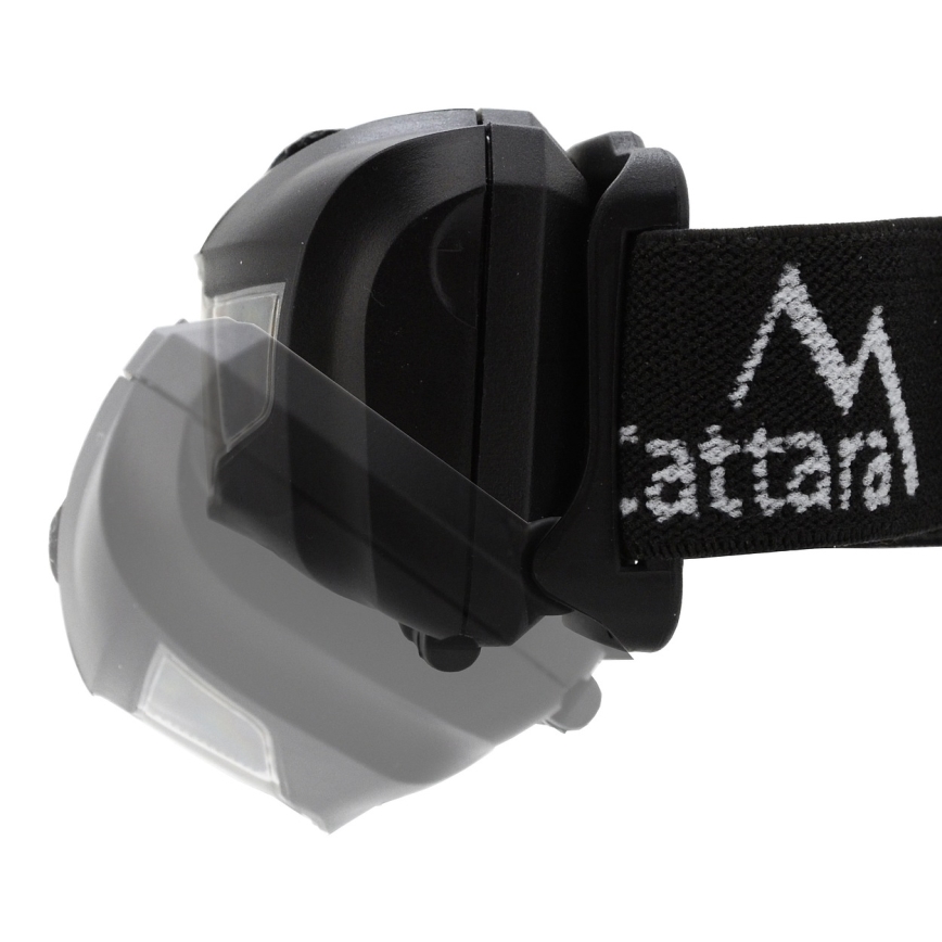 LED Pannlampa med rött ljus LED/3W/3xAAA IP44 svart